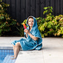 Pure Zone Kids Hooded Towel - Teal - 65x65cm