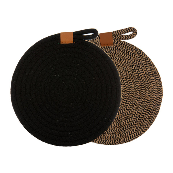 Ladelle Nash Black Trivet Set of 2 - 22cm