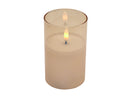 Maxwell & Williams Let's Get Lit LED Flameless Wax Candles In Glass Hurricanes - Set of 3 - Gold