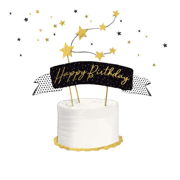 Happy Birthday - Cake - Card 15.5x15.5cm