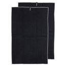 Ladelle Mega Waffle Microfibre 2pk Kitchen Towel Set - Black