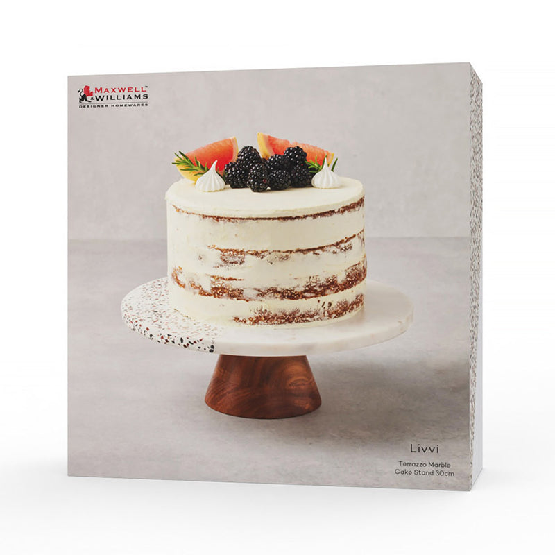 Maxwell & Williams Livvi Terrazzo Marble Cake Stand 30cm