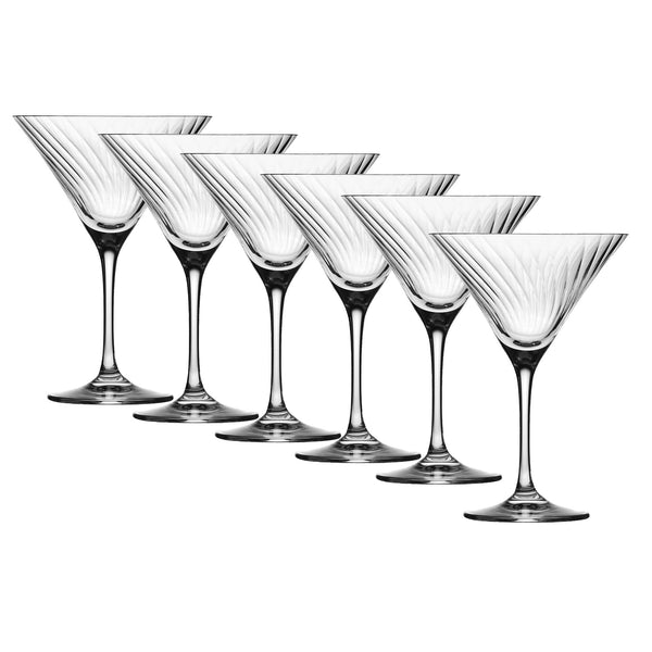 Krosno Avant-Garde Lumi Martini Glasses 240ml Set of 6 (Made in Poland)