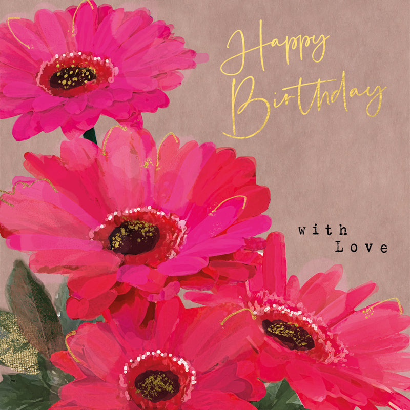 Happy Birthday With Love - Notecard - 10x10cm