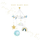 New Baby Boy - Hanging Mobile - Card 15.5x15.5cm