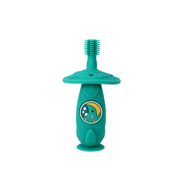 Marcus & Marcus Silicone Self Training Toothbrush - Ollie The Elephant - Green