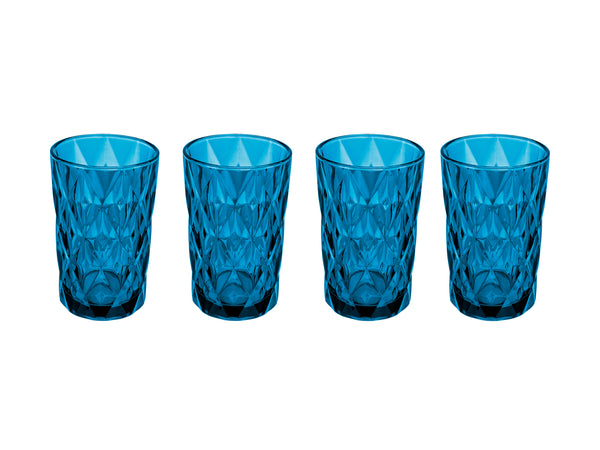 Casa Domani Deanna Highball Glasses - Set of 4 - Blue