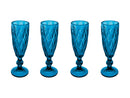 Casa Domani Deanna Champagne Flute - Set of 4 - Blue