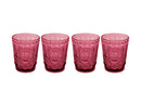 Casa Domani Gabriella Double Old Fashion Glasses - Set of 4 - Pink