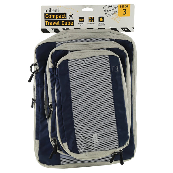Milleni Compact Travel Cubes - Set of 3