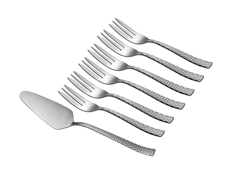 Maxwell & Williams Diamonds Cake Server & Fork Set - 7pc