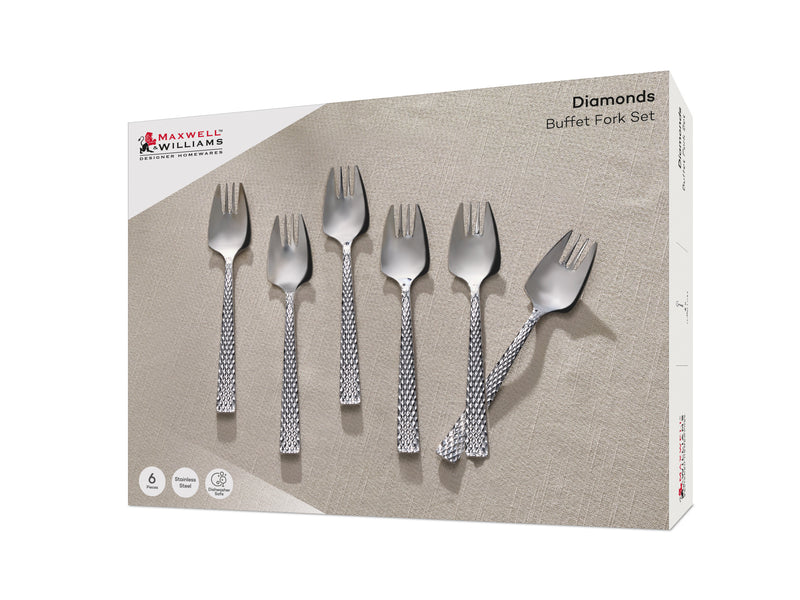 Maxwell & Williams Diamonds Buffet Fork Set - 6pc