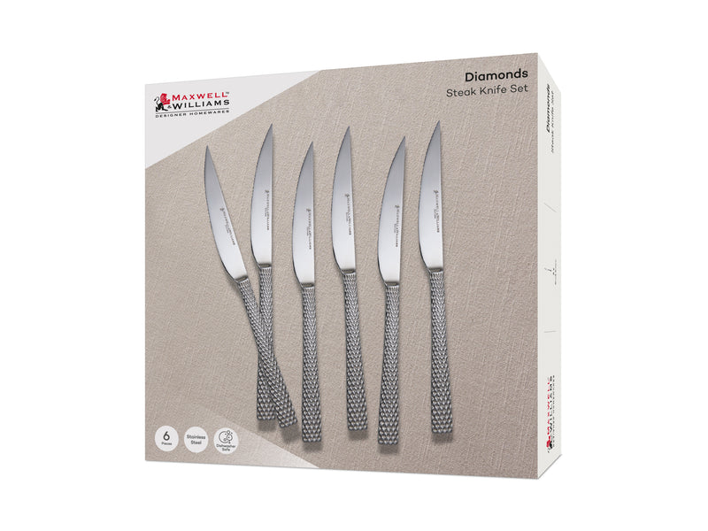 Maxwell & Williams Diamonds Steak Knife Set - 6pc