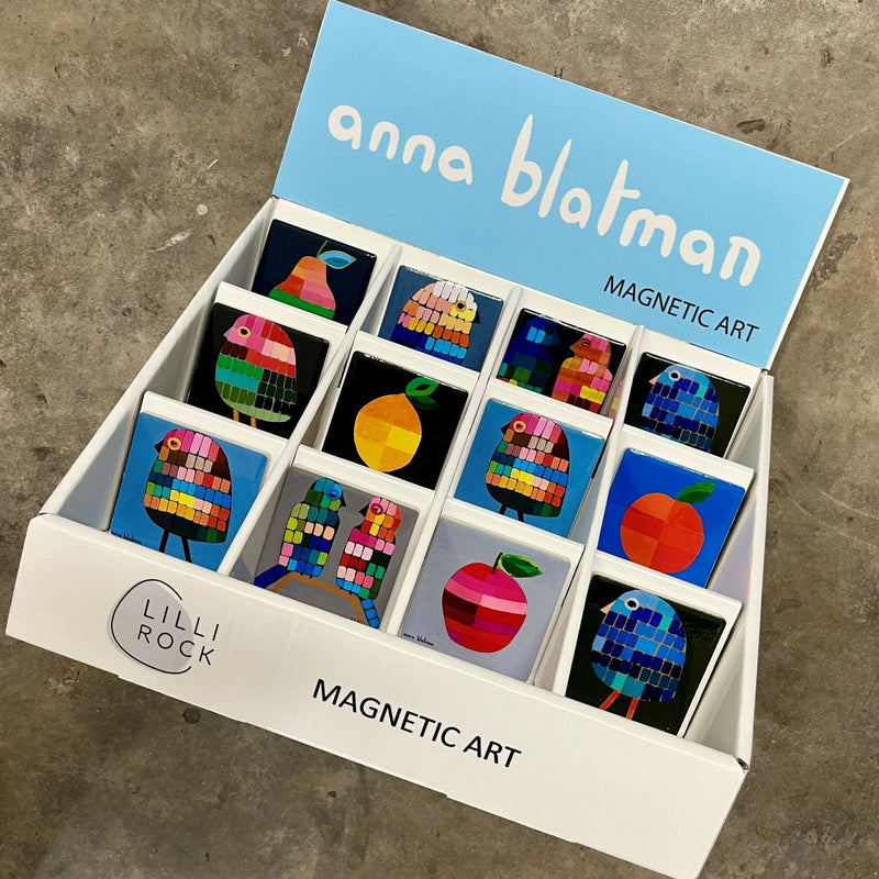 Anna Blatman Lilli Rock Mocha Magnet - 5.5x5.5cm