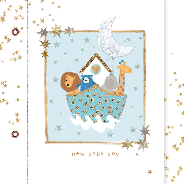 New Baby Boy - Ark - Card 15.5x15.5cm
