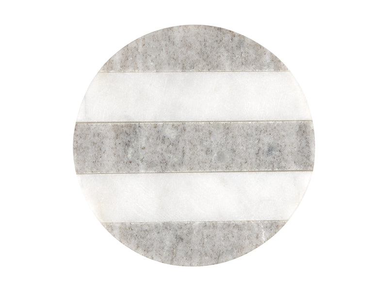 Maxwell & Williams Coaster Collective Round Marble Coaster 10cm - Beige Stripe