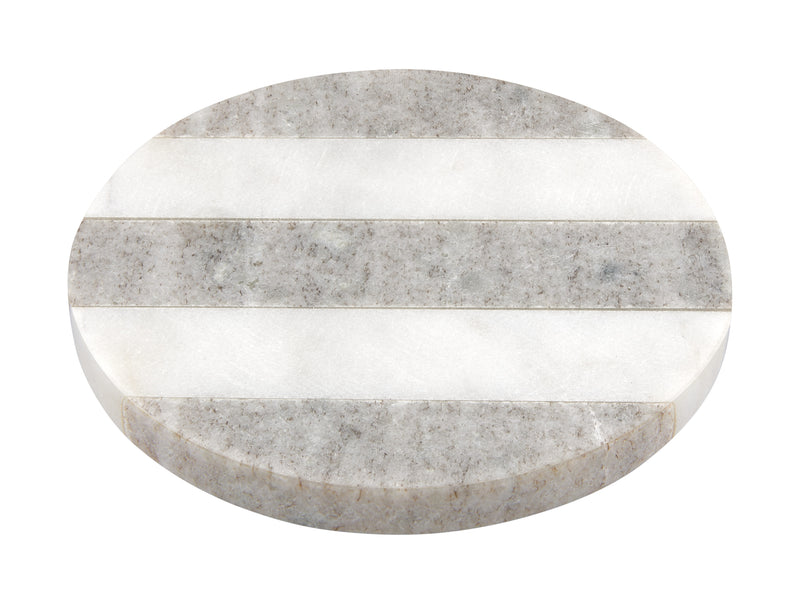 Maxwell & Williams Coaster Collective Round Marble Coaster 10cm - Beige Stripe