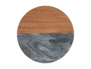 Maxwell & Williams Coaster Collective Round Marble & Acacia Coaster 10cm - Charcoal