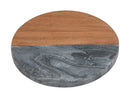 Maxwell & Williams Coaster Collective Round Marble & Acacia Coaster 10cm - Charcoal