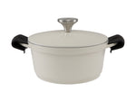 Maxwell & Williams Cast Lite Non-Stick Casserole 20cm / 2.4L Gift Boxed - Ecru