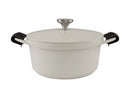Maxwell & Williams Cast Lite Non-Stick Casserole 24cm / 4.2L Gift Boxed - Ecru