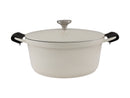 Maxwell & Williams Cast Lite Non-Stick Casserole 28cm / 6.3L Gift Boxed -  Ecru