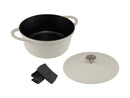 Maxwell & Williams Cast Lite Non-Stick Casserole 28cm / 6.3L Gift Boxed -  Ecru