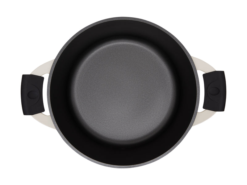 Maxwell & Williams Cast Lite Non-Stick Casserole 28cm / 6.3L Gift Boxed -  Ecru