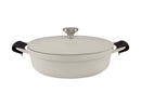 Maxwell & Williams Cast Lite Non-Stick Shallow Casserole 28cm / 4L Gift Boxed - Ecru