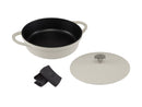 Maxwell & Williams Cast Lite Non-Stick Shallow Casserole 28cm / 4L Gift Boxed - Ecru