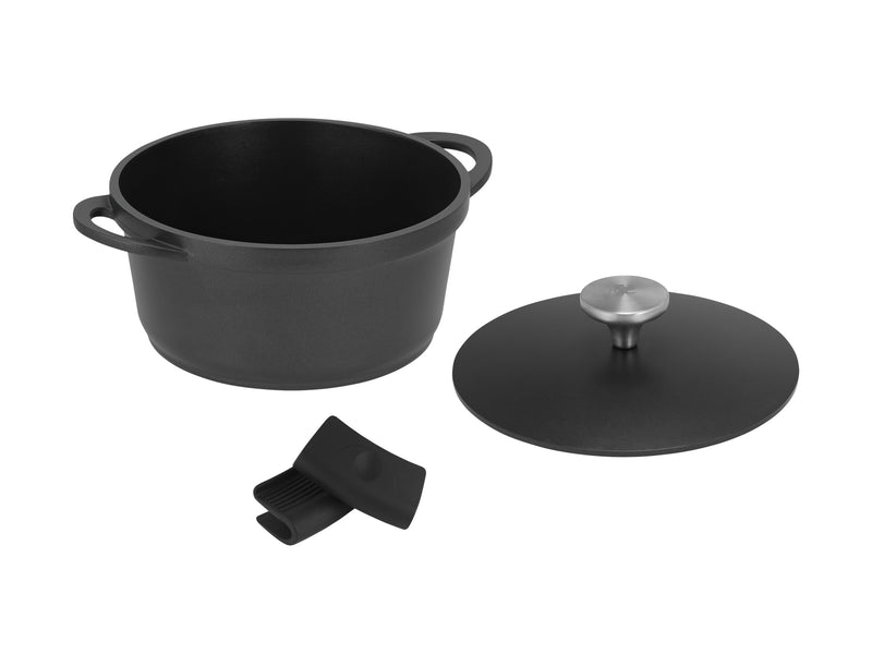 Maxwell & Williams Cast Lite Non-Stick Casserole 20cm / 2.4L Gift Boxed - Black