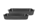 Maxwell & Williams Cast Lite Non-Stick Roaster Set of 2 Black Gift Boxed - 34/38cm