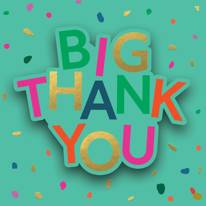 Big Thank You - Card 15.5x15.5cm