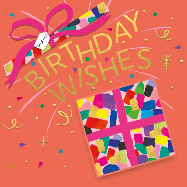 Birthday Wishes - Card 15.5x15.5cm