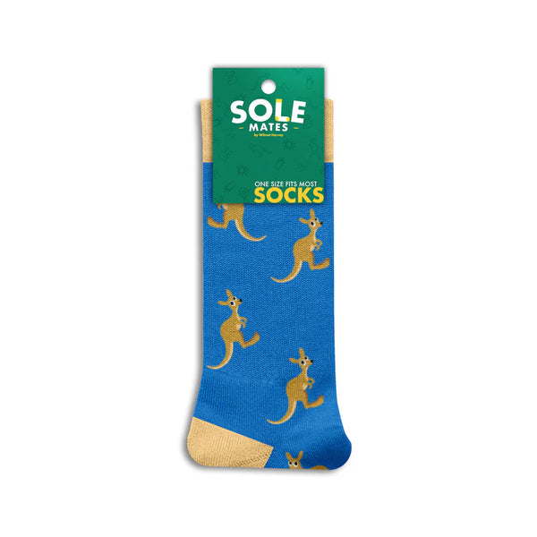 Kangaroo Sole Mates Socks - Blue