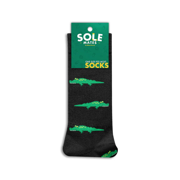 Crocodile Sole Mates Socks - Black