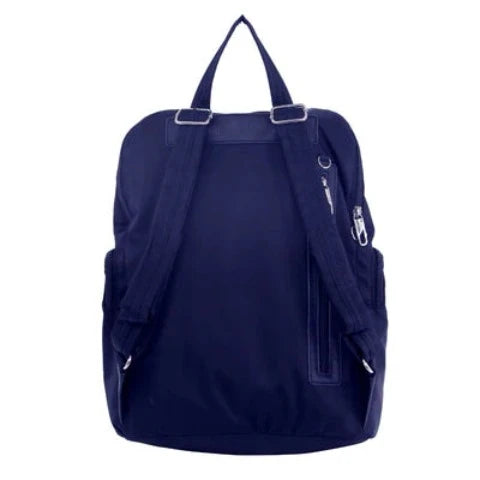 Pierre Cardin Nylon Anti - Theft Backpack Navy - 29.5x17x37cm