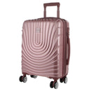 Pierre Cardin Hard Shell 4 Wheel Suitcase - Medium - Rose - Expandable - Lightweight