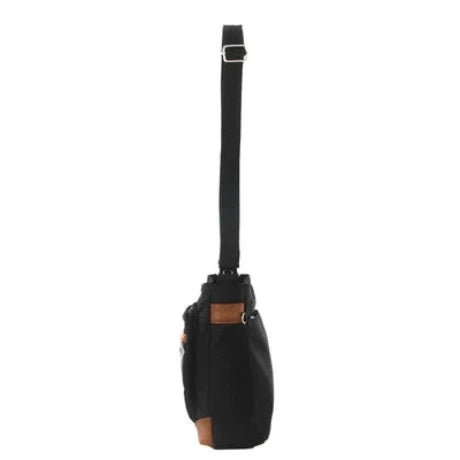 Pierre Cardin Nylon Anti - Theft Cross Body Bag Black - 21x7x23cm