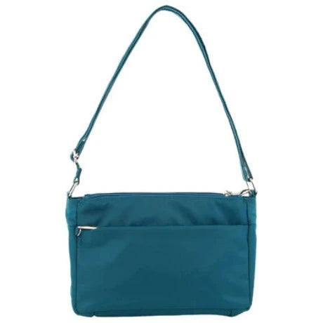 Pierre Cardin Nylon Anti - Theft Cross Body Bag Turquoise - 30x11x20cm