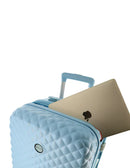 Pierre Cardin Hard Shell 4 Wheel Suitcase Cabin Blue - 54cm