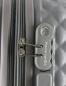 Pierre Cardin Hard Shell 4 Wheel Suitcase Cabin Grey - 54cm