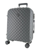 Pierre Cardin Hard Shell 4 Wheel Suitcase Cabin Grey - 54cm
