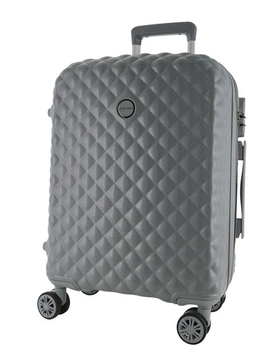 Pierre Cardin Hard Shell 4 Wheel Suitcase Cabin Grey - 54cm