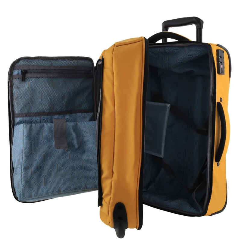 Pierre Cardin Soft Shell Trolley Bag Cabin 54cm - Yellow