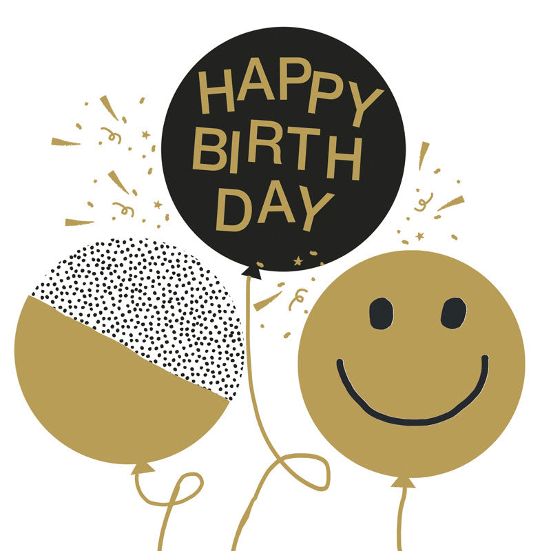 Happy Birthday - Balloons - Card 15.5x15.5cm