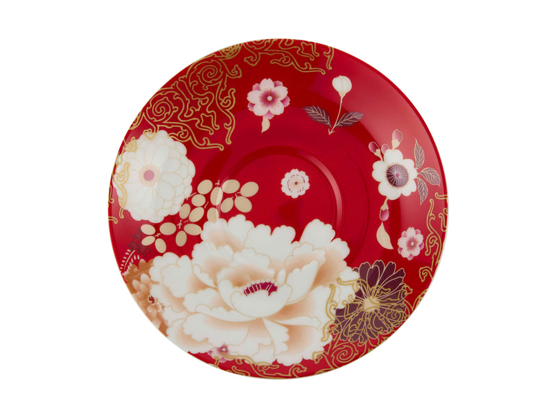 Maxwell & Williams Kimono Cup & Saucer 300ml Gift Boxed - Red