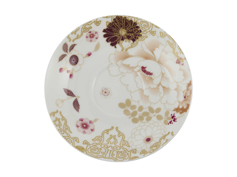 Maxwell & Williams Kimono Breakfast Cup & Saucer 480ml Gift Boxed - White