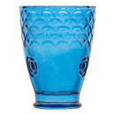 Porto 4pc Mare Fish-Shaped Soda Lime Glass Tumblers 210ml - Blue