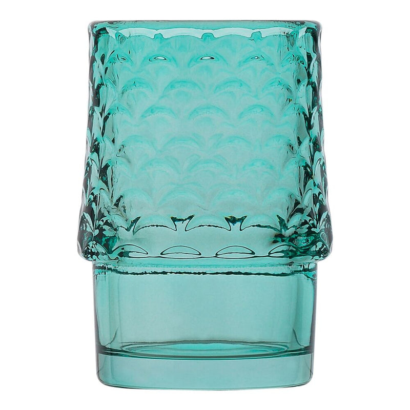 Porto 4pc Mare Fish-Shaped Soda Lime Glass Tumblers Cups 210ml - Green